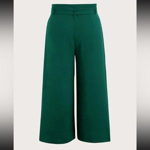 SHEIN EZwear Plus High Waist Belted Wide Leg Pants